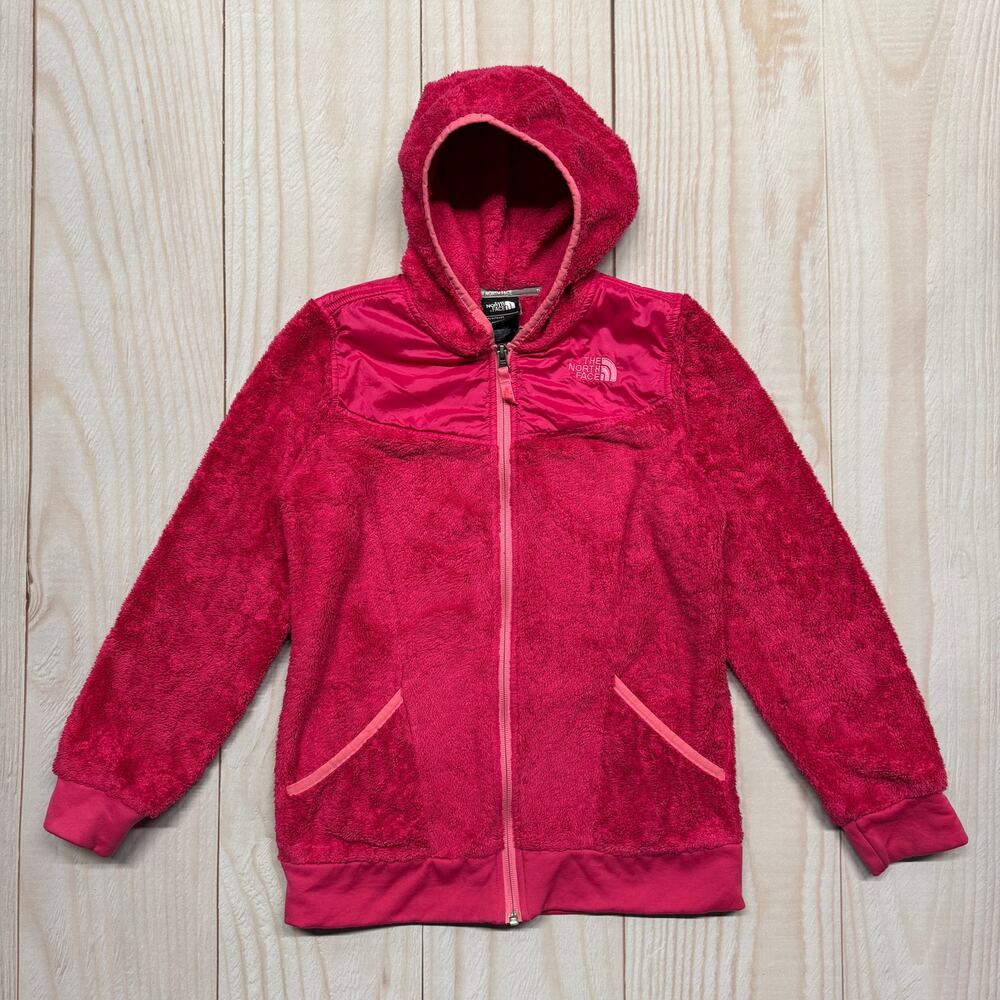 The North Face OSO Girls Large 14/16 Full Zip Hoodie Fleece Jacket Pink